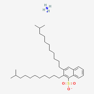 molecular formula C34H59NO3S B12790455 Naphthalenesulfonic acid, diisododecyl-, ammonium salt CAS No. 63701-23-5