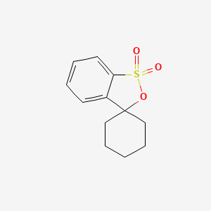 molecular formula C12H14O3S B12790568 Spiro(3H-2,1-benzoxathiole-3,1'-cyclohexane), 1,1-dioxide CAS No. 79253-79-5