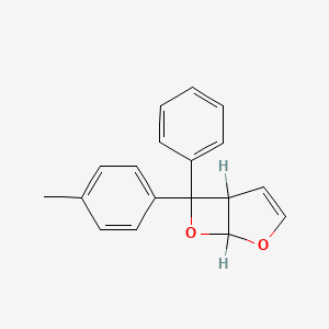 molecular formula C18H16O2 B12790569 6-(4-Methylphenyl)-6-phenyl-2,7-dioxabicyclo[3.2.0]hept-3-ene CAS No. 91548-48-0