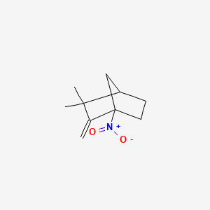 molecular formula C10H15NO2 B12790582 Bicyclo(2.2.1)heptane, 1-nitro-2-methylene-3,3-dimethyl- CAS No. 6244-05-9