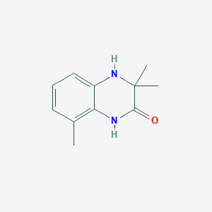 molecular formula C11H14N2O B127906 3,3,8-Trimethyl-3,4-dihydroquinoxalin-2(1H)-one CAS No. 146739-31-3