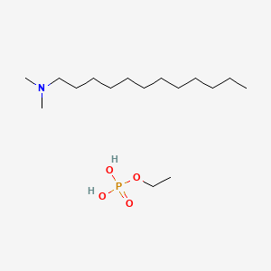 molecular formula C16H38NO4P B12790609 N,N-dimethyldodecan-1-amine;ethyl dihydrogen phosphate CAS No. 68459-94-9