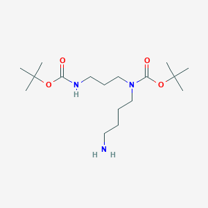 molecular formula C17H35N3O4 B1279062 N1,N4-Bis-Boc-spermidine CAS No. 85503-20-4