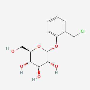 molecular formula C13H17ClO6 B12790632 alpha-D-Glucopyranoside, 2-(chloromethyl)phenyl CAS No. 143836-15-1