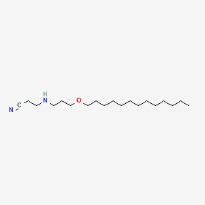 molecular formula C19H38N2O B12790642 Propanenitrile, 3-((3-(tridecyloxy)propyl)amino)- CAS No. 68239-20-3