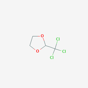 molecular formula C4H5Cl3O2 B12790645 2-(Trichloromethyl)-1,3-dioxolane CAS No. 5660-66-2