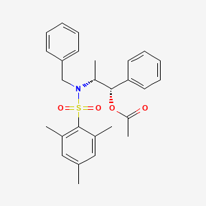 molecular formula C27H31NO4S B1279065 Acetic Acid (1S,2R)-2-[N-Benzyl-N-(mesitylenesulfonyl)amino]-1-phenylpropyl Ester CAS No. 240423-53-4