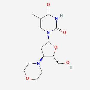 molecular formula C14H21N3O5 B12790654 Thymidine, 3'-deoxy-3'-(4-morpholinyl)- CAS No. 134934-58-0