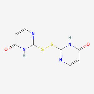 molecular formula C8H6N4O2S2 B12790672 4-Pyrimidinol, 2,2'-dithiobis- CAS No. 34262-66-3