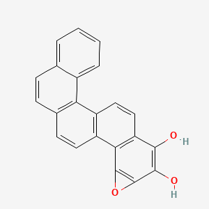 molecular formula C22H12O3 B12790689 anti-Benzo(c)chrysene-9,10-diol-11,12-epoxide CAS No. 132832-25-8