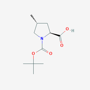 molecular formula C11H19NO4 B1279071 (2S,4R)-1-(Tert-butoxycarbonyl)-4-methylpyrrolidine-2-carboxylic acid CAS No. 364750-80-1