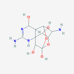 molecular formula C10H16N4O6 B12790710 6-Aminotetrodotoxin CAS No. 77889-68-0