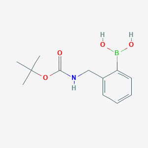 molecular formula C12H18BNO4 B1279072 (2-(((tert-Butoxycarbonyl)amino)methyl)phenyl)boronic acid CAS No. 433969-27-8