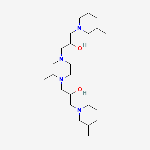 molecular formula C23H46N4O2 B12790737 1,1'-(2-Methylpiperazine-1,4-diyl)bis(3-(3-methylpiperidin-1-yl)propan-2-ol) CAS No. 6624-14-2