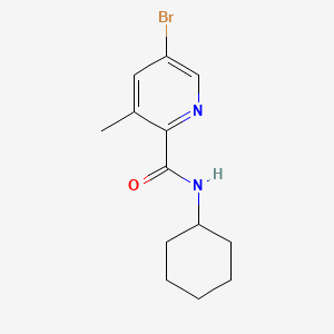 B1279075 5-Bromo-3-methyl-N-cyclohexylpyridine-2-carboxamide CAS No. 244139-63-7