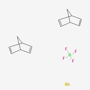 molecular formula C14H16BF4Rh- B1279077 Bis(norbornadiene)rhodium(I) tetrafluoroborate CAS No. 36620-11-8