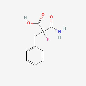 molecular formula C10H10FNO3 B12790808 2-Benzyl-2-fluoro-3-oxo-beta-alanine CAS No. 18283-40-4