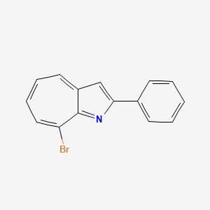 molecular formula C15H10BrN B12790823 8-Bromo-2-phenyl-1-aza-azulene CAS No. 121505-49-5