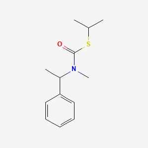 molecular formula C13H19NOS B12790827 Carbamothioic acid, methyl(1-phenylethyl)-, S-(1-methylethyl) ester CAS No. 93589-59-4