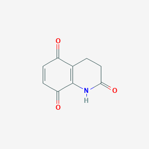 molecular formula C9H7NO3 B12790840 3,4-dihydro-1H-quinoline-2,5,8-trione CAS No. 15544-52-2