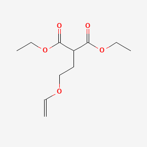 molecular formula C11H18O5 B12790848 Diethyl 2-(2-(vinyloxy)ethyl)malonate CAS No. 71172-76-4