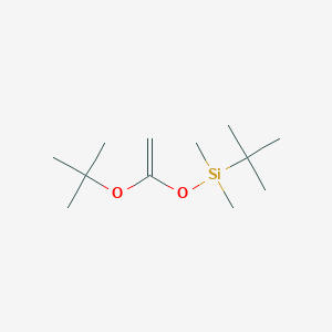molecular formula C12H26O2Si B1279093 (1-tert-Butoxy-vinyloxy)-tert-butyl-dimethyl-silane CAS No. 74786-02-0