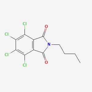 molecular formula C12H9Cl4NO2 B12790937 2-butyl-4,5,6,7-tetrachloro-1H-isoindole-1,3(2H)-dione CAS No. 63586-14-1