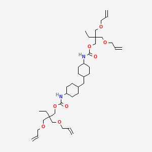 molecular formula C39H66N2O8 B12790969 Bis(2,2-bis((allyloxy)methyl)butyl) (methylenedi-4,1-cyclohexanediyl)dicarbamate CAS No. 68391-53-7