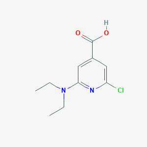 molecular formula C10H13ClN2O2 B12790978 2-Chloro-6-(diethylamino)pyridine-4-carboxylic acid CAS No. 6313-57-1