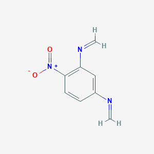 molecular formula C8H7N3O2 B12791008 N-[5-(Methylideneamino)-2-nitro-phenyl]methanimine CAS No. 7474-79-5