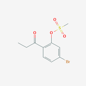 B1279102 5-Bromo-2-propionylphenyl methanesulfonate CAS No. 215815-08-0