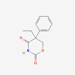 molecular formula C12H13NO3 B12791085 Dihydro-5-ethyl-5-phenyl-2H-1,3-oxazine-2,4(3H)-dione CAS No. 88636-87-7