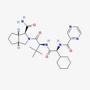 molecular formula C27H40N6O4 B12791092 Telaprevir metabolite M4 CAS No. 1616728-72-3