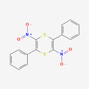 molecular formula C16H10N2O4S2 B12791209 1,4-Dithiin, 2,5-dinitro-3,6-diphenyl- CAS No. 7402-85-9