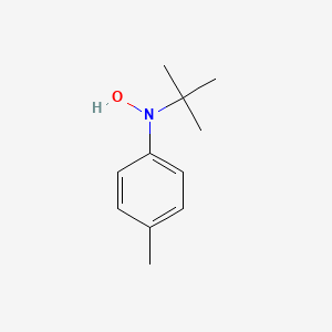 molecular formula C11H17NO B12791226 Benzenamine,1-dimethylethyl)-N-hydroxy-4-methyl- CAS No. 23819-52-5