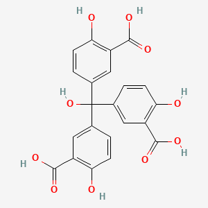 molecular formula C22H16O10 B12791237 Tris(3-Carboxy-4-hydroxyphenyl)carbinol CAS No. 639-56-5