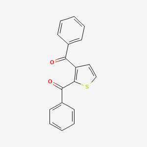 molecular formula C18H12O2S B12791256 Methanone, 2,3-thienediylbis(phenyl- CAS No. 63599-99-5