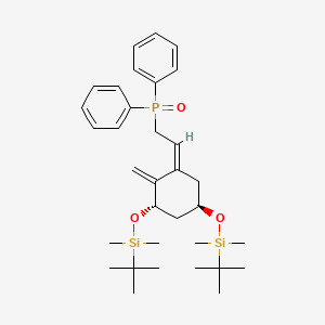molecular formula C33H51O3PSi2 B1279126 Tert-butyl-[(1R,3S,5Z)-3-[tert-butyl(dimethyl)silyl]oxy-5-(2-diphenylphosphorylethylidene)-4-methylidenecyclohexyl]oxy-dimethylsilane CAS No. 81522-68-1