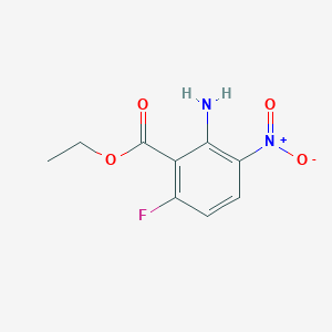 molecular formula C9H9FN2O4 B127913 Ethyl 2-amino-6-fluoro-3-nitrobenzoate CAS No. 150368-37-9
