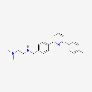 molecular formula C23H27N3 B12791376 1,2-Ethanediamine, N,N-dimethyl-N'-((4-(6-(4-methylphenyl)-2-pyridinyl)phenyl)methyl)- CAS No. 131407-86-8