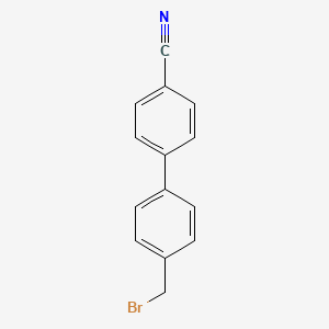 molecular formula C14H10BrN B1279143 4'-(Bromomethyl)-[1,1'-biphenyl]-4-carbonitrile CAS No. 50670-51-4