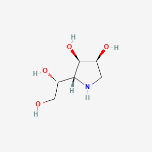 molecular formula C6H13NO4 B12791446 1,4-Dideoxy-1,4-imino-D-allitol CAS No. 117770-14-6