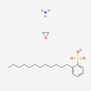 molecular formula C20H37NO4S B12791592 Azane;2-dodecylbenzenesulfonic acid;oxirane CAS No. 68603-68-9