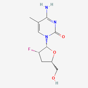 molecular formula C10H14FN3O3 B12791670 2'-ara-Fluoro-2',3'-dideoxy-beta-D-5-methylcytidine CAS No. 132776-32-0