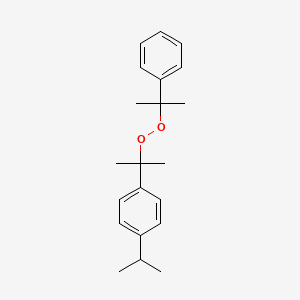 molecular formula C21H28O2 B12791682 1-Methyl-1-phenylethyl 1-methyl-1-((1-methylethyl)phenyl)ethyl peroxide CAS No. 71566-50-2