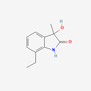 molecular formula C11H13NO2 B12791689 7-ethyl-3-hydroxy-3-methyl-1H-indol-2-one CAS No. 7509-62-8
