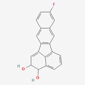 molecular formula C20H13FO2 B12791691 9-Fluoro-2,3-dihydrobenzo(k)fluoranthene-2,3-diol CAS No. 116208-70-9