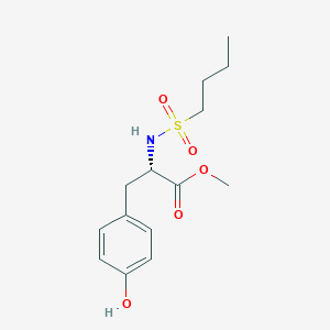 molecular formula C14H21NO5S B127917 MethylN-butylsulfonyl-L-p-hydroxyphenylalanine CAS No. 142374-01-4