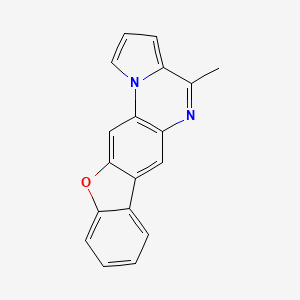 molecular formula C18H12N2O B12791707 4-Methyl(1)benzofuro(3,2-g)pyrrolo(1,2-a)quinoxaline CAS No. 72499-61-7
