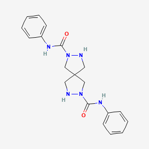 molecular formula C19H22N6O2 B12791760 N(2),N(7)-Diphenyl-2,3,7,8-tetraazaspiro(4.4)nonane-2,7-dicarboxamide CAS No. 58979-91-2